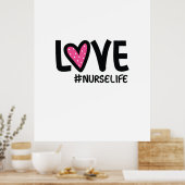 Nurse Gift Liebe Nurselife Poster (Küche)