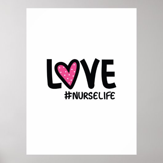 Nurse Gift Liebe Nurselife Poster (Vorne)