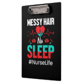 Nurse Gift | Messy Hair Sleep Klemmbrett (Links)