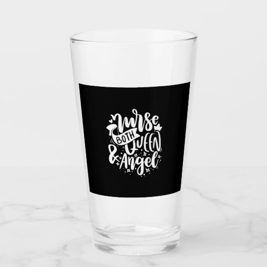 Nurse Gift | Nurse Both Queen And Angels Glas (Vorderseite)