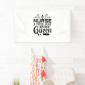 Nurse Gift Nurse einen Titel über Königin Banner (Insitu)
