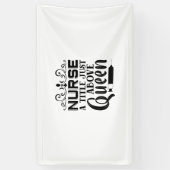 Nurse Gift Nurse einen Titel über Königin Banner (Vertikal)