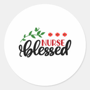 Nurse Gift Nurse gesegnet Runder Aufkleber