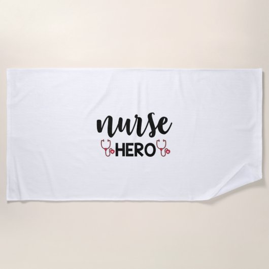Nurse Gift Nurse Hero Strandtuch (Vorderseite)