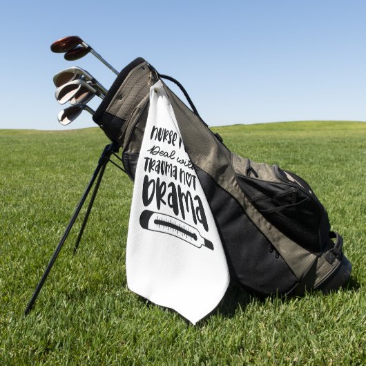Nurse Gift Nurse I Can Deal With Trauma Golfhandtuch (Gras)