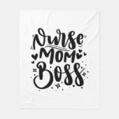 Nurse Gift Nurse Mama Boss Fleecedecke (Vorderseite)