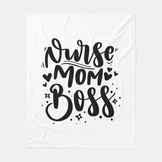 Nurse Gift Nurse Mama Boss Fleecedecke (Vorderseite)