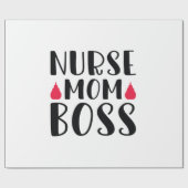 Nurse Gift Nurse Mama Boss Geschenkpapier (Flach)