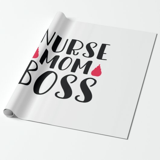 Nurse Gift Nurse Mama Boss Geschenkpapier (Ungerollt)