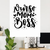 Nurse Gift Nurse Mama Boss Poster (Heimbüro)