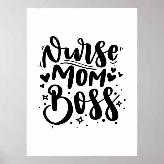 Nurse Gift Nurse Mama Boss Poster (Vorne)