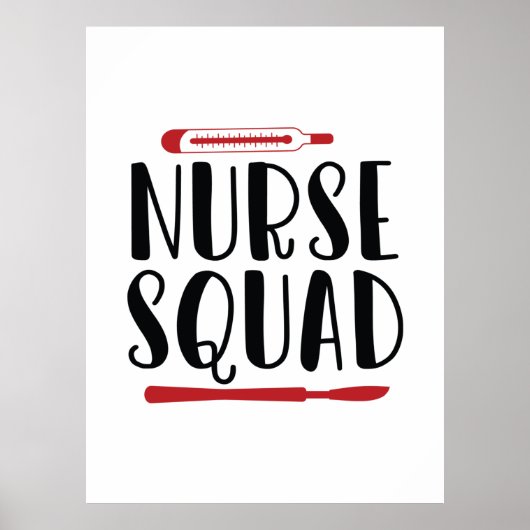 Nurse Gift Nurse Squad Poster (Vorne)