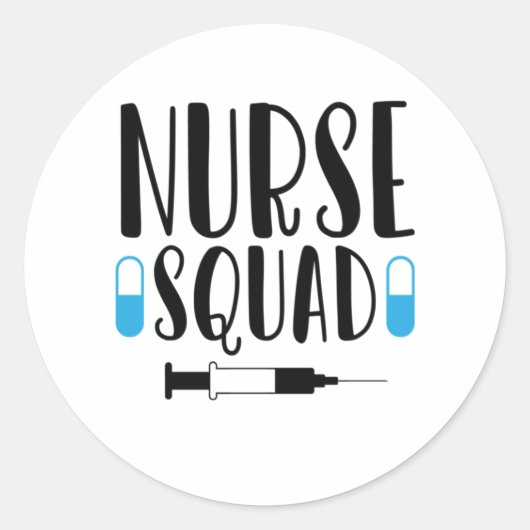 Nurse Gift Nurse Squad Runder Aufkleber (Vorderseite)