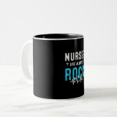 Nurse Gift | Nurses Are Always Rock Zweifarbige Tasse (Vorderseite Links)