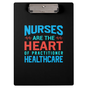 Nurse Gift   Nurses Are The Heart Klemmbrett