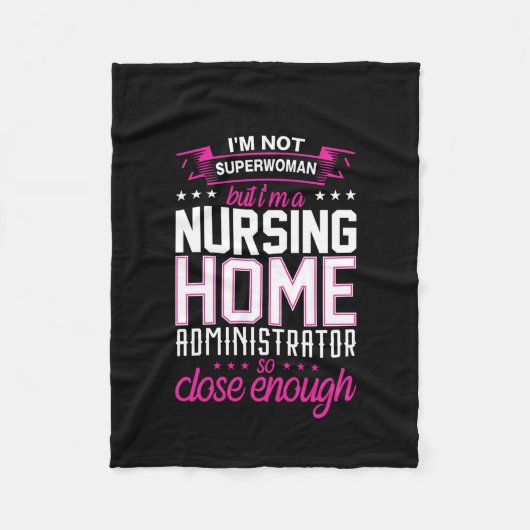 Nurse Gift Nursing Zuhause Administrator Fleecedecke (Vorderseite)