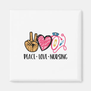 Nurse Gift Peace Liebe nähren Magnet