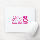 Nurse Gift Peace Liebe Nurse Mousepad (Mit Mouse)