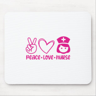 Nurse Gift Peace Liebe Nurse Mousepad