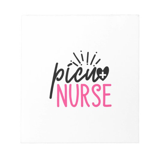 Nurse Gift Picu Nurse Notizblock (Vorderseite)