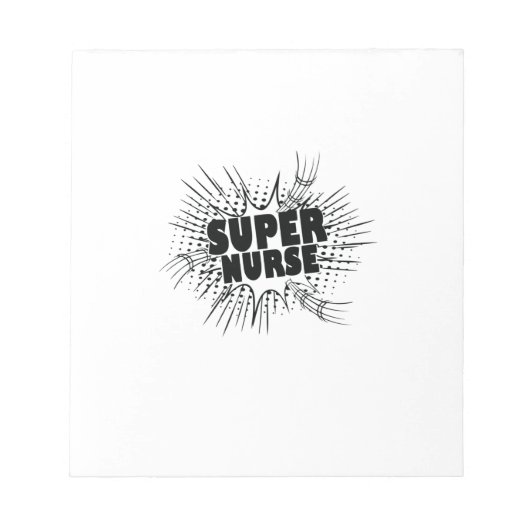 Nurse Gift Super Nurse Notizblock (Vorderseite)
