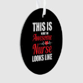Nurse Gift | This Is What An Awesome Nurse Ornament (Vorderseite)