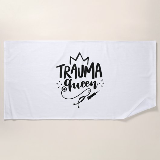 Nurse Gift Trauma Queen Strandtuch (Vorderseite)