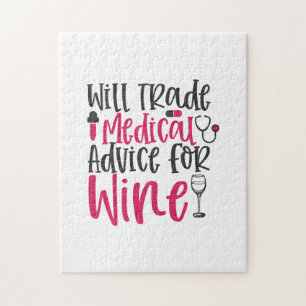 Nurse Gift Will Trade Medical Advice For Wine Puzzle