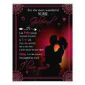 Nurse Girlfriend-Geschenk | Von Boyfriend Valentin Fotodruck (Vorne)