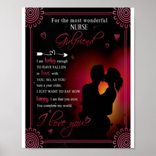 Nurse Girlfriend-Geschenk Von Boyfriend Valentin Poster