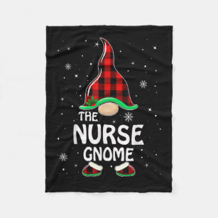 Nurse Gnome Buffalo Kariert Matching Family Christ Fleecedecke