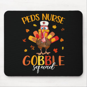 Nurse Gobble Squad Türkei Pilgrim Erntedank Fal Mousepad