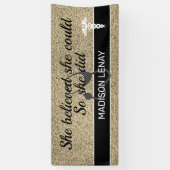 Nurse Graduate Gold Glitzer Sie glaubte, sie könnt Banner (Vertikal)