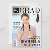 Nurse Graduate Registered Nurse Foto Magazine Ankündigung (Vorderseite)