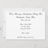 Nurse Graduation Einladung Feminine Blaue (Rückseite)