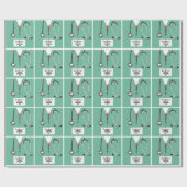 Nurse Graduation Gift Wrapping Paper Geschenkpapier (Flach)