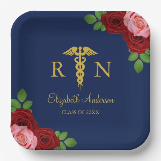 Nurse Graduation Pappteller (Vorderseite)