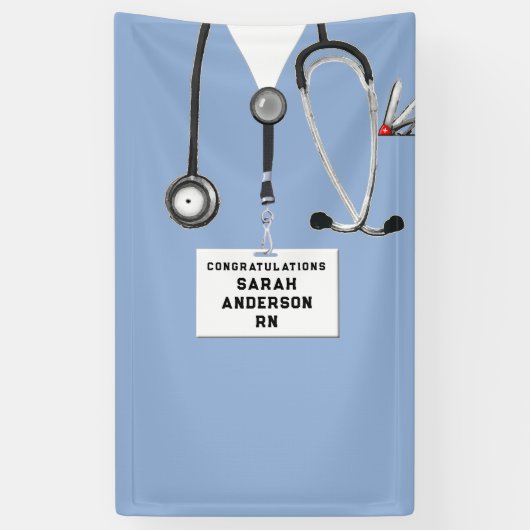 Nurse Graduation Party Banner (Vertikal)