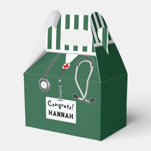 Nurse Graduation Party Favor Box Geschenkschachtel (Vorderseite)