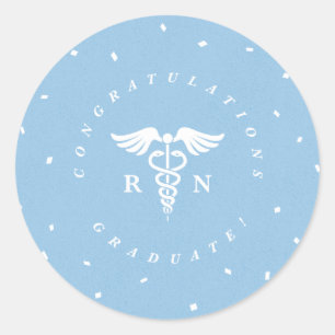 Nurse Graduation Party Gratulation Sticker