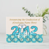 Nurse Graduation Party Invitations 2012 Einladung (Stehend Vorderseite)