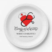 Nurse Graduation Party Pappteller (Vorderseite)