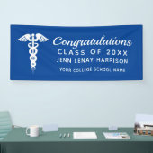 Nurse Graduation Party Royal Blue Personalisiert Banner (Messe)