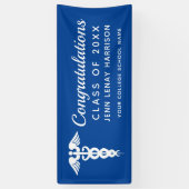 Nurse Graduation Party Royal Blue Personalisiert Banner (Vertikal)