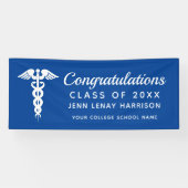 Nurse Graduation Party Royal Blue Personalisiert Banner (Horizontal)