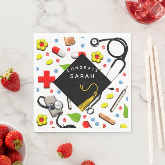Nurse Graduation Party Serviette (Beispiel)