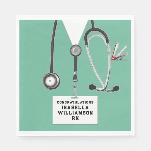 Nurse Graduation Party Serviette (Vorderseite)