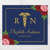 Nurse Graduation Schaumweinetikett (Einzelnes Label)