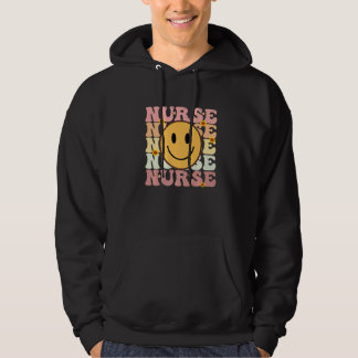 Nurse Groovy Retro Hippie Hoodie