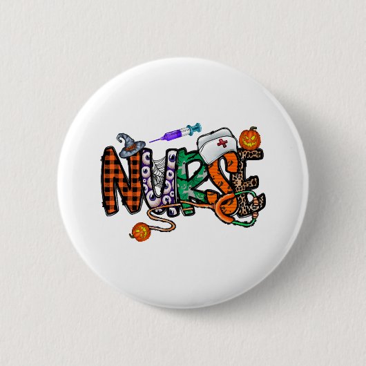 Nurse Halloween Button (Vorderseite)
